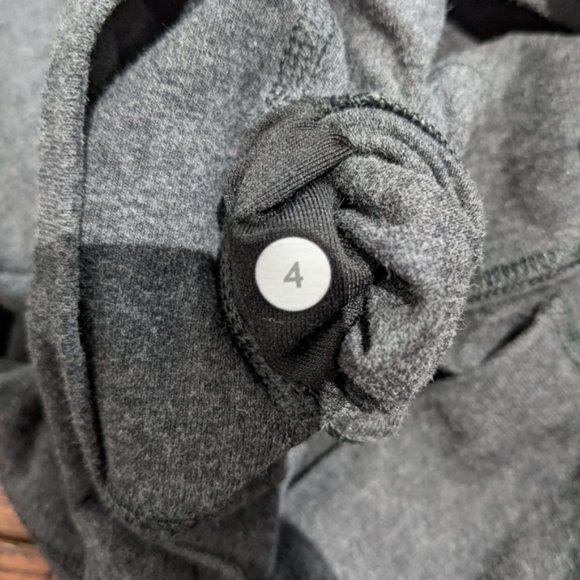 Lululemon Wunder Under Pant (Roll Down) Heathered Black - Picture 7 of 9